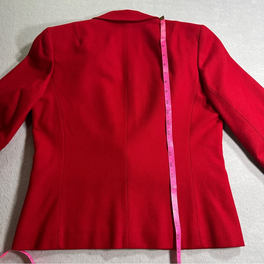 Vintage Pendleton Wool Blazer Womens 8 Red Single Button‎ Classic Made In USA - Picture 9 of 10